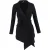 Dior Asymmetrische Peacoat Robe in Zwart Wol