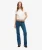 Slimfit Vintage Flare Jeans van Biokatoen met Lage Taille Donkerblauw