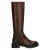 Manfield leren laarzen met profielzool – bruin