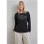 Street One Dames Shirt met lange mouwen en print in Blauw