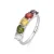 Luxenter Ring in metaallegering en multicolor zirkonia afgewerkt in rhodium – Mund