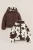 WE Fashion – Meisjes reversible jas met capuchon – Regular fit – Donkerbruin –