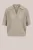 WE Fashion – Dames gebreide polo met opengewerkte structuur – Regular fit – Lichtbruin – Biologisch katoen –