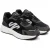 Malelions Casual Suede Trainer | Black/White