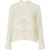 Crèmekleurige blouse met lange mouwen en franjes