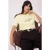 TRENDYOLMİLLA Dames Geel Slogan Kort Boxy T-shirts