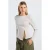 America Today asymmetrische top met melée – lichtgrijs