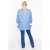 YOEK gestreepte blouse blauw