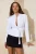 TRENDYOLMİLLA Dames Wit Effen Lang Regular fit Overhemden
