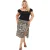 Brave Soul Midi-rok met swirl-print voor dames (grote maten) (Zwart)