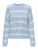 JDY Oversized trui ‘JDYJUSTY’  lichtblauw / natuurwit