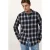 AllSaints Haven Check Ls Shirt Azzurra Blue