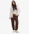Signature Geborduurde Joggingbroek met Boorden Brown