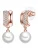Lulu & Jane Oorbellen  rose-goud / transparant / parelwit
