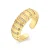 Luxenter Brilliant Metal en Zirconia Alloy Ring afgewerkt in 18 karaats geelgoud – Bakla