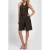 NIKKIE regular fit bermuda short met plooien – donkerbruin