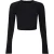Umbro Dames/Dames Bodycon Raglan Training Crop Top met lange mouwen (Zwart)