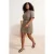 Trendyol Curve Dames Beige Geruit Kort / Mini Kort A-lijn Grote maten Jurk