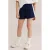 WE Fashion straight sweatshort donkerblauw