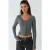Gestructureerd Crew Neck Lange Mouwen 2-delig Set Top