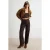 TRENDYOLMİLLA Dames Bruin Effen Recht Normale taille Broeken