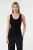 comma mouwloze top zwart rib gebreid
