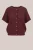 WE Fashion – Dames vest met open structuur – Regular fit – Donkerrood – Biologisch katoen –