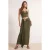 TRENDYOLMİLLA Dames Kaki Effen Maxi Bodycon Rokken