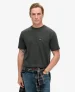 Superdry Mannen T-shirt met Borstzak en Contrasterend Stiksel Zwart