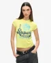 Superdry Vrouwen Varsity Burnout T-shirt Geel