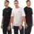 Jack And Jones Heren Beau Footprint Katoen Normaal T-Shirt (Pak van 3) (Marine)