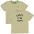 QPI gestreept T-shirt met backprint groen
