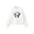Mango Kids rechtvallende sweater met print – naturel wit