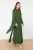 Trendyol Modest Dames Kaki Effen Maxi Lang Stijlvol/Avond Recht Modest Avond Jurken