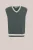 WE Fashion – Heren regular fit spencer met contrast en structuur – Regular fit – Donkergroen – Katoen –
