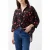 French Connection Ella Rose S/s Twist Front Top Marine Multi