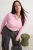Trendyol Curve Dames Roze Effen Lang Getailleerd Grote maten Blouses