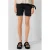 QS regular high waist denim short zwart