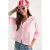 Geverfde Crop Shirt met Knopsluiting en Zak