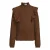Me & My Monkey rechtvallende blouse met ruches – donkerbruin