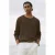 Mango Man linnen slim fit gebreide trui – bruin