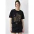 Ronde Hals Geometrisch Pailletten Gedrukt T-Shirt