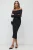 Lage Schouder Midi Bodycon Jurk