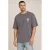 Kultivate oversized T-shirt met backprint – donkergrijs