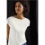 Street One Dames Shirt met U-boot en geribd detail in Wit