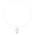 Orphelia Dames 925 Sterling Zilveren Ketting met Hanger – Zilver/Roze ZH-6004