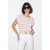 Gestreepte gebreide top met boothals