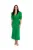 Midi jurk met rimpels – Groen