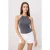 TRENDYOLMİLLA Dames Grijs Effen Mouwloos Getailleerd Blouses