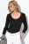 Dames Ribbel Slim-Fit Lange Mouwen Top